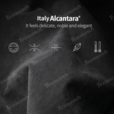Alcantara Steering Wheel U-shaped Cover Sticker for Tesla Model Y Juniper 2025+